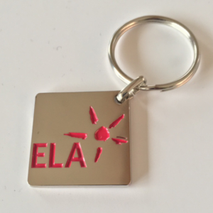 Porte clé carré ELA-image