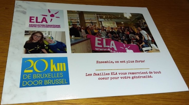 Les 20 Kms à Bruxelles au profit d’ELA Belgique